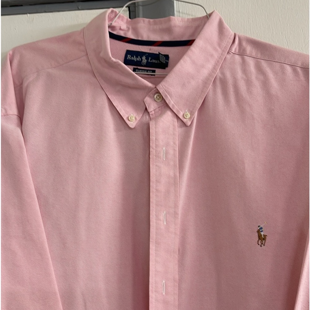 Ralph. Lauren… Pink button-down dress shirt size 4XB classic fit